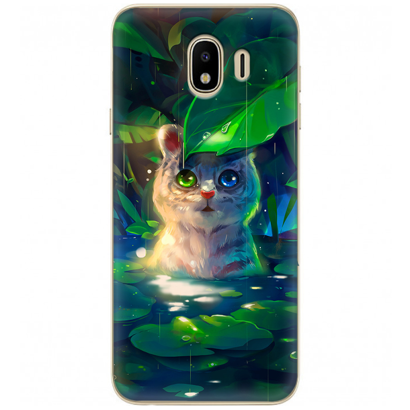 Чехол U-print Samsung J400 Galaxy J4 2018 White Tiger Cub