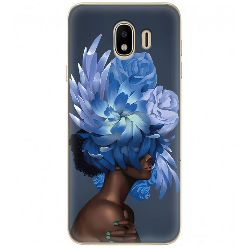 Чехол U-print Samsung J400 Galaxy J4 2018 Exquisite Blue Flowers