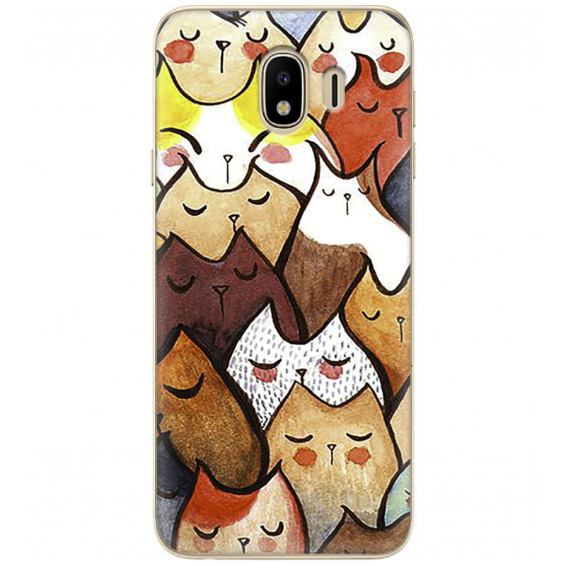 Чехол U-print Samsung J400 Galaxy J4 2018 Sleepy Cats