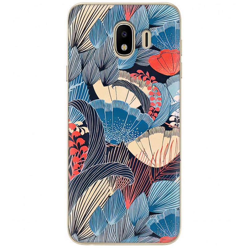 Чехол U-print Samsung J400 Galaxy J4 2018 Blue Herb