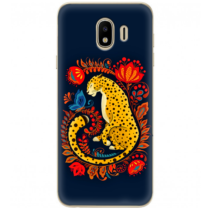 Чехол U-print Samsung J400 Galaxy J4 2018 Petrykivka Leopard