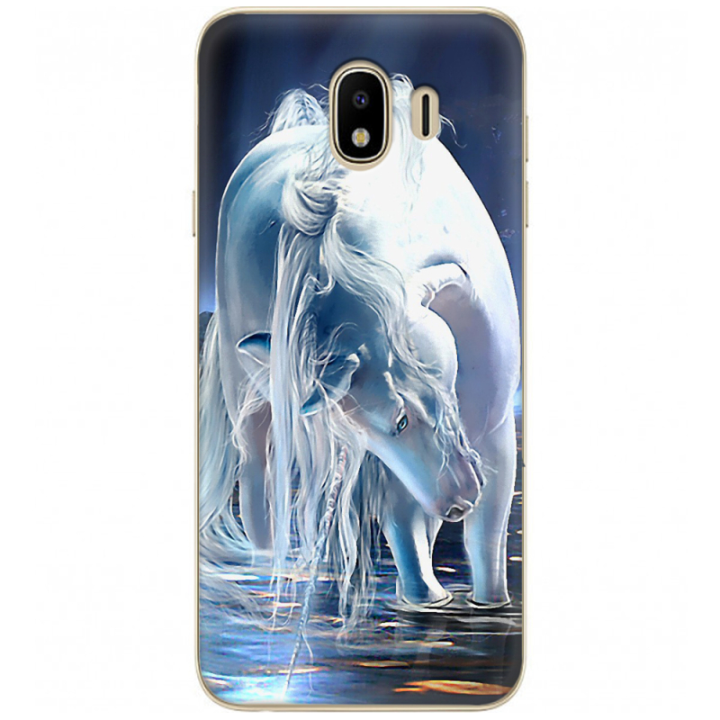 Чехол U-print Samsung J400 Galaxy J4 2018 White Horse