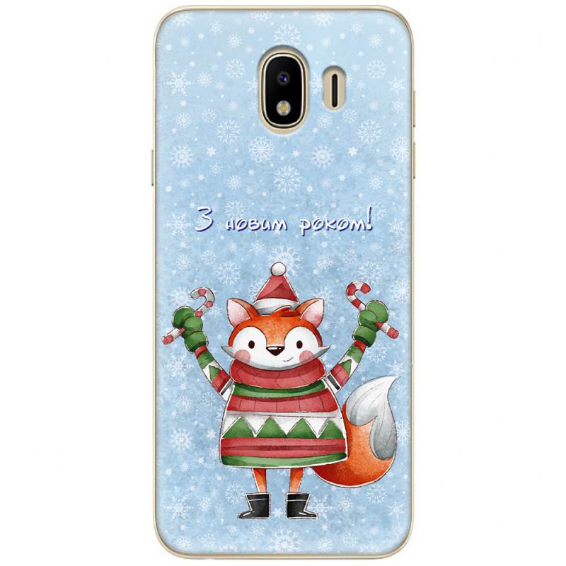 Чехол U-print Samsung J400 Galaxy J4 2018 Fox З новим роком!
