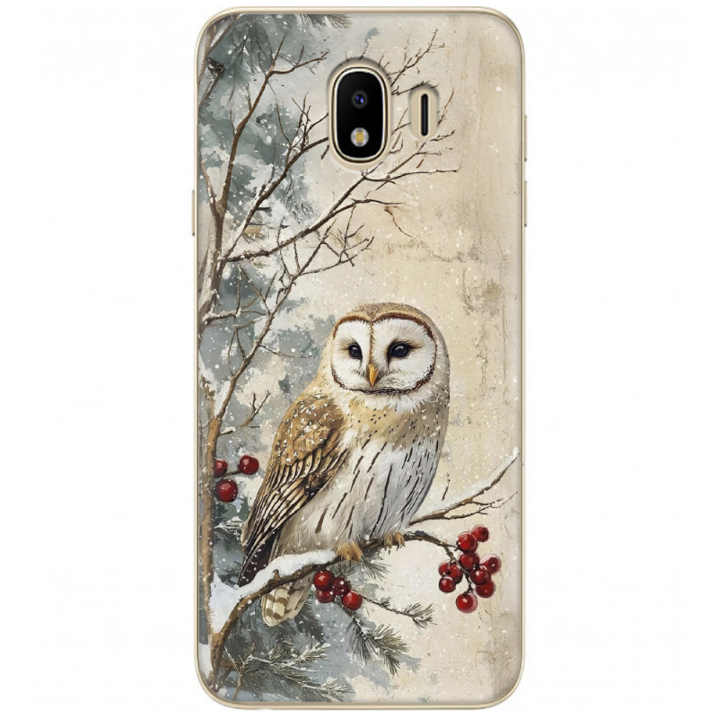 Чехол U-print Samsung J400 Galaxy J4 2018 Christmas Owl