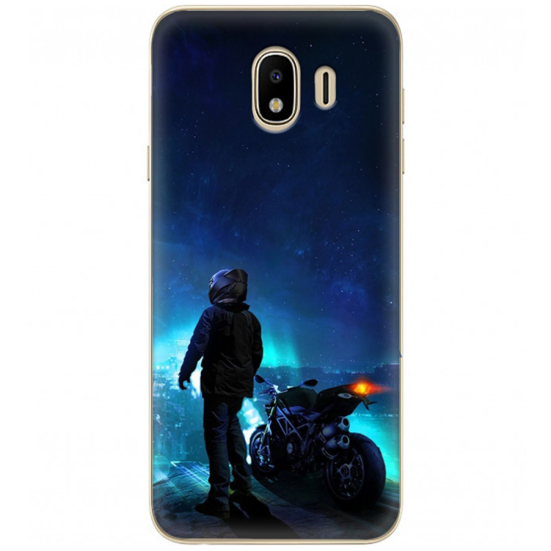 Чехол U-print Samsung J400 Galaxy J4 2018 Motorcyclist