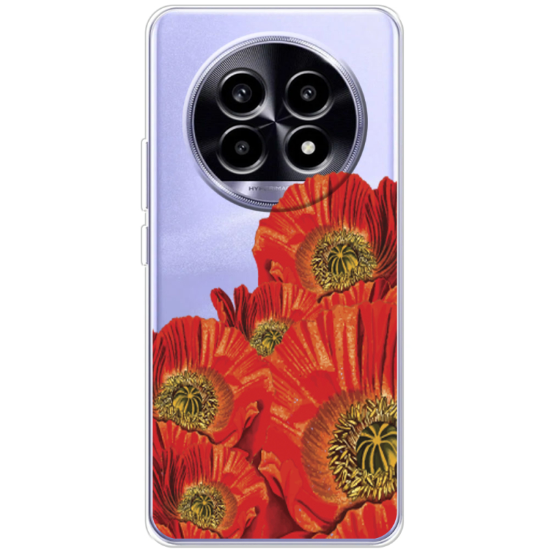 Прозорий чохол BoxFace Realme 13 Pro Plus Red Poppies