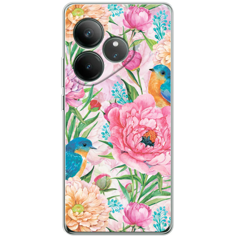 Чохол BoxFace Realme GT 6T Birds in Flowers