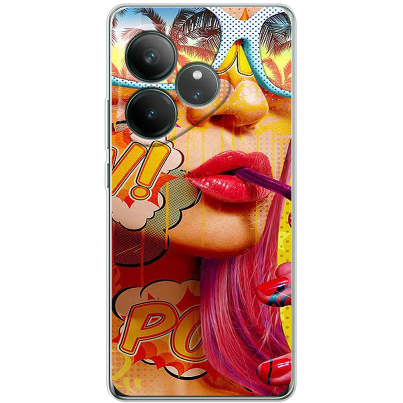 Чохол BoxFace Realme GT 6T Yellow Girl Pop Art