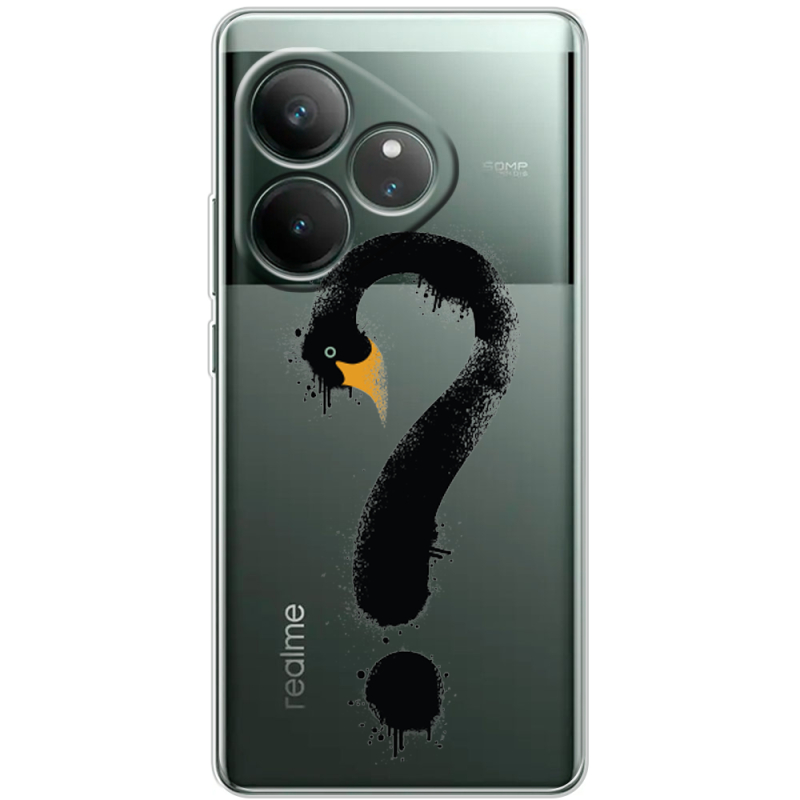 Прозорий чохол BoxFace Realme GT 6T Swan question