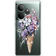 Чохол зі стразами Realme GT 6T Ice Cream Flowers