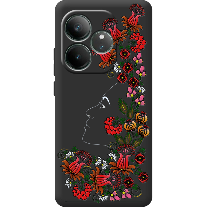 Чорний чохол BoxFace Realme GT 6T 3D Ukrainian Muse