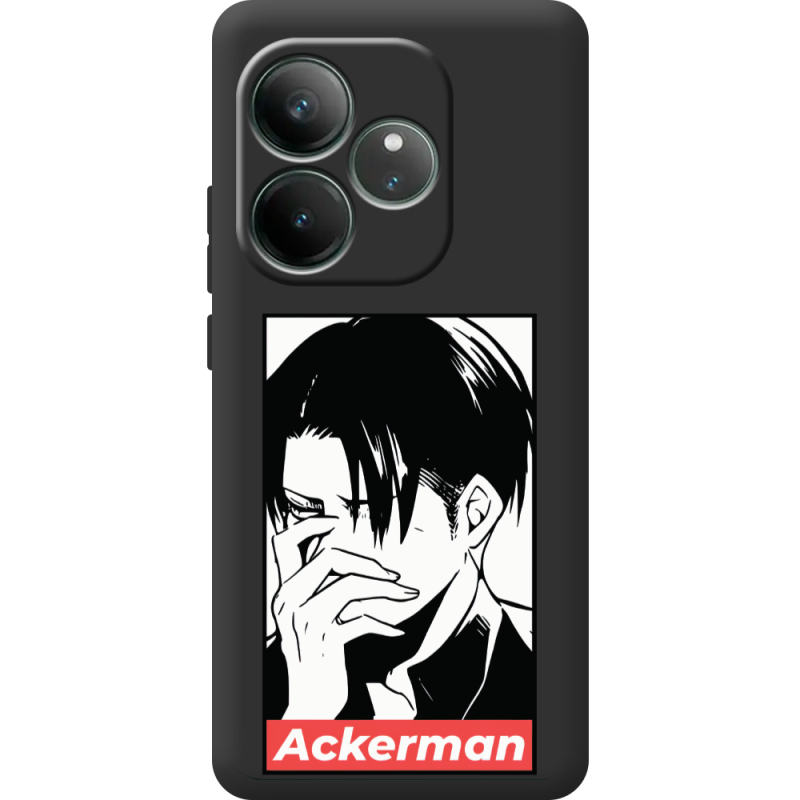 Чорний чохол BoxFace Realme GT 6T Attack On Titan - Ackerman