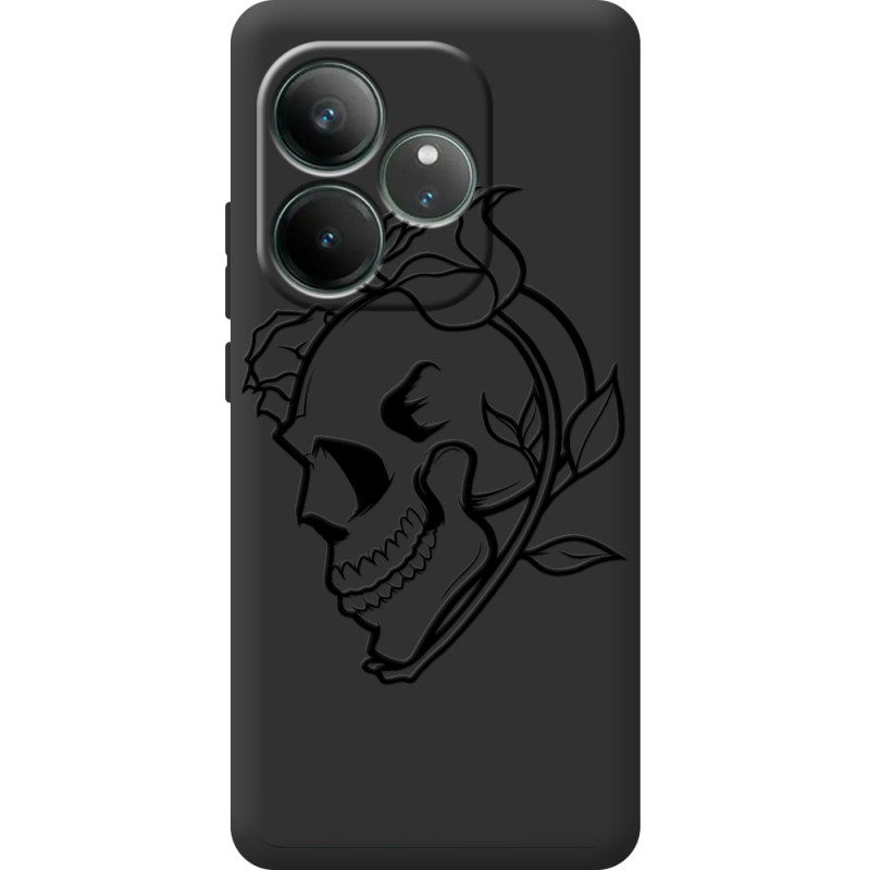 Чорний чохол BoxFace Realme GT 6T Skull and Roses