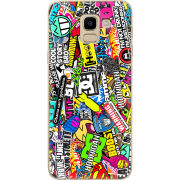 Чехол U-print Samsung J600 Galaxy J6 2018 Multicolored Inscriptions