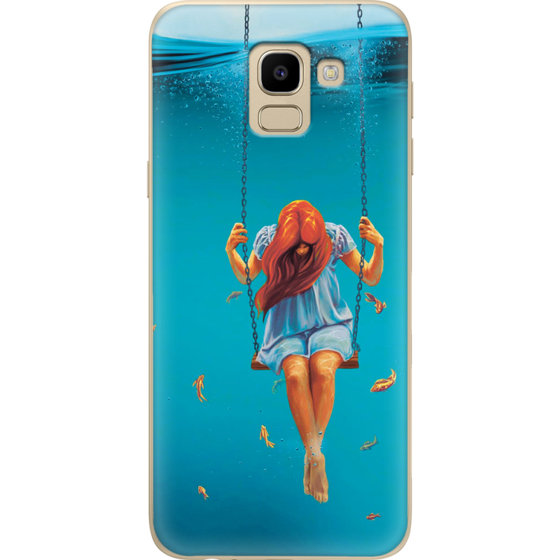 Чехол U-print Samsung J600 Galaxy J6 2018 Girl In The Sea