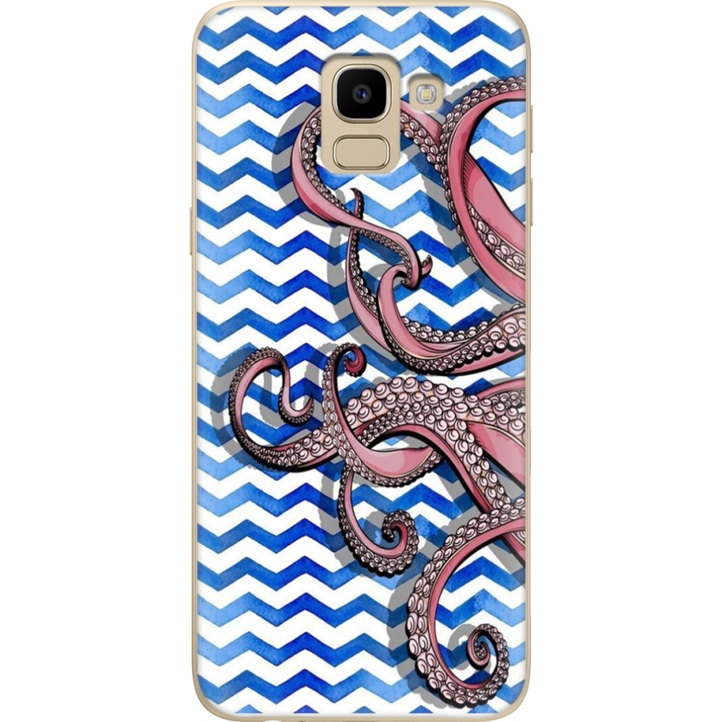 Чехол U-print Samsung J600 Galaxy J6 2018 Sea Tentacles