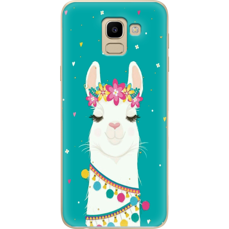 Чехол U-print Samsung J600 Galaxy J6 2018 Cold Llama