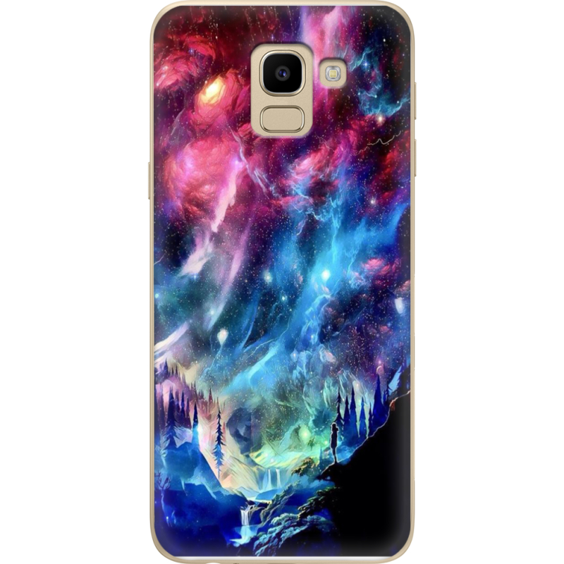 Чехол U-print Samsung J600 Galaxy J6 2018 Northern Lights