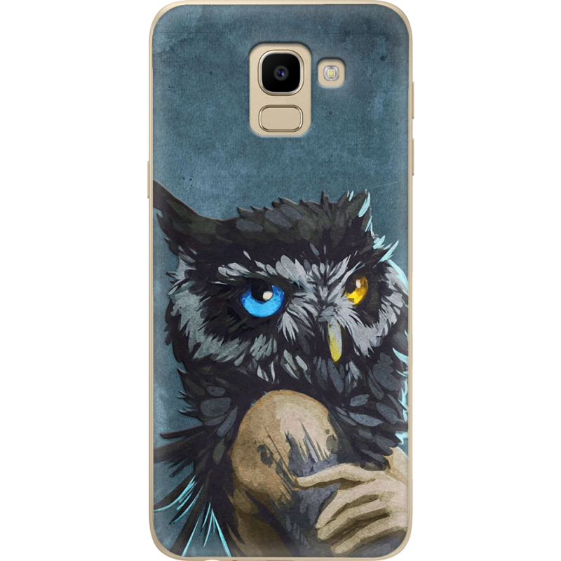 Чехол U-print Samsung J600 Galaxy J6 2018 Owl Woman