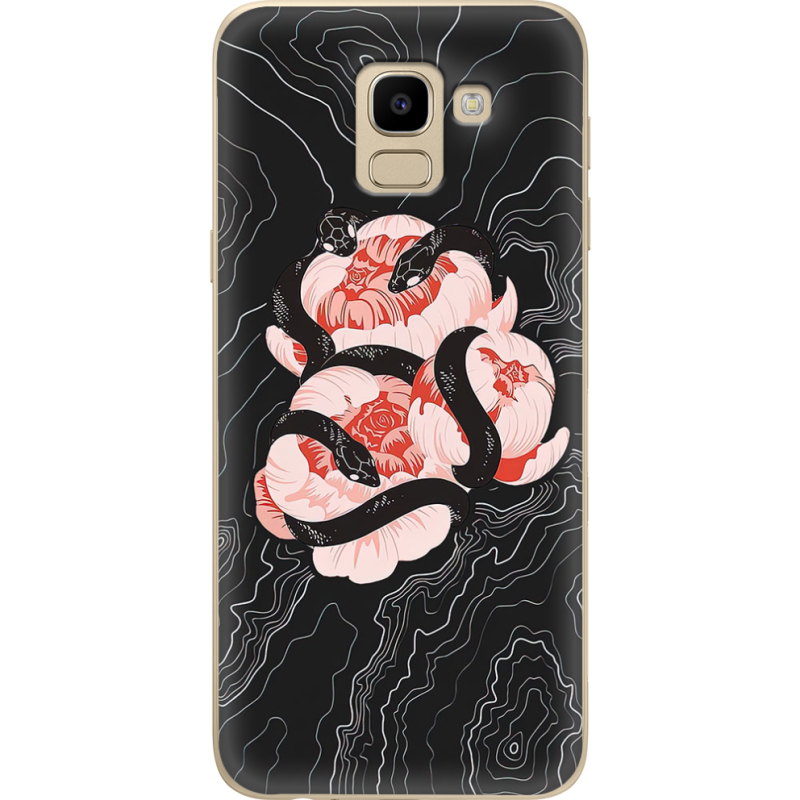 Чехол U-print Samsung J600 Galaxy J6 2018 Snake Rose