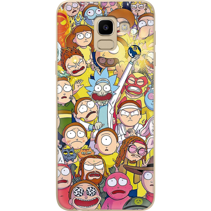 Чехол U-print Samsung J600 Galaxy J6 2018 Rick and Morty