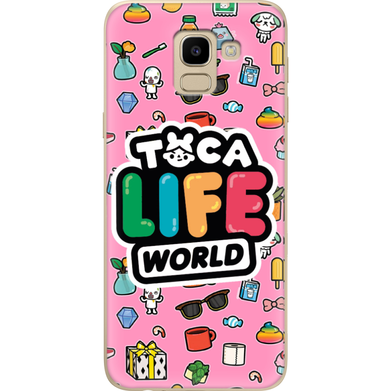 Чехол U-print Samsung J600 Galaxy J6 2018 Toca Boca Life World