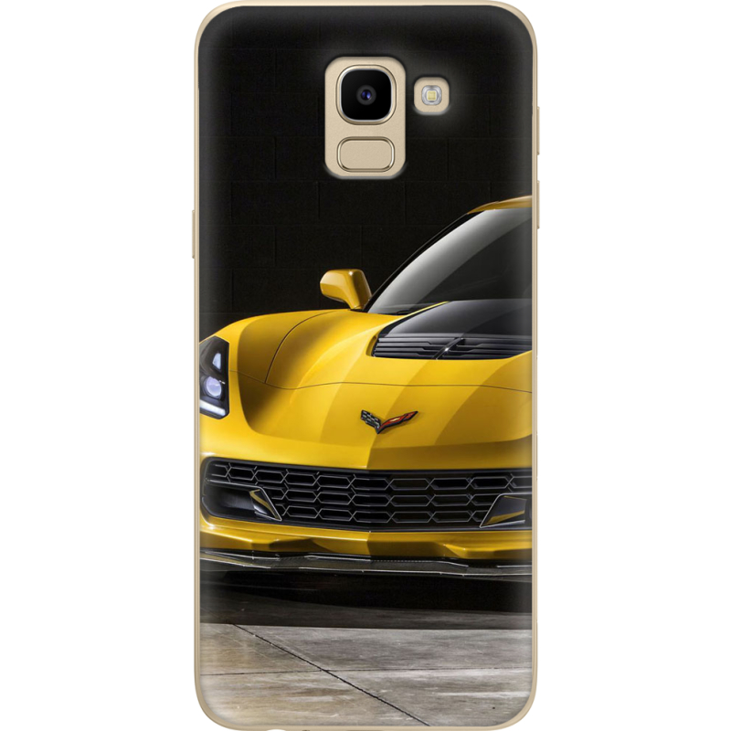 Чехол U-print Samsung J600 Galaxy J6 2018 Corvette Z06