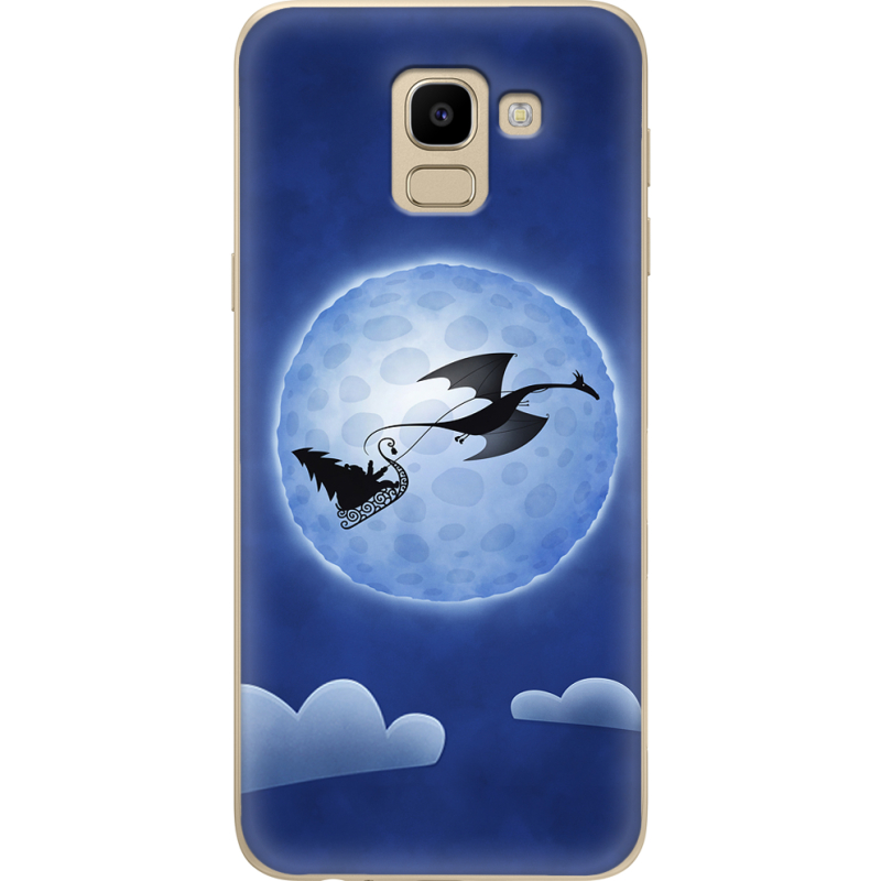 Чехол U-print Samsung J600 Galaxy J6 2018 Christmas Dragon