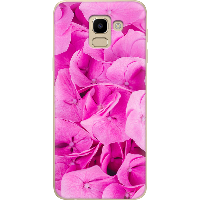 Чехол U-print Samsung J600 Galaxy J6 2018 Pink Flowers