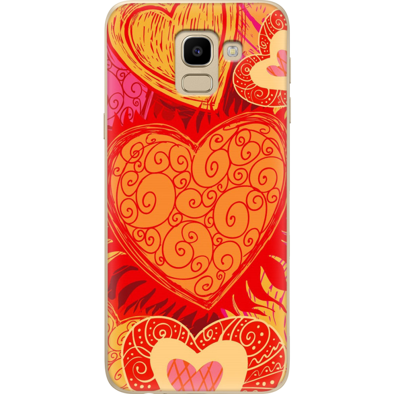 Чехол U-print Samsung J600 Galaxy J6 2018 Warm Hearts