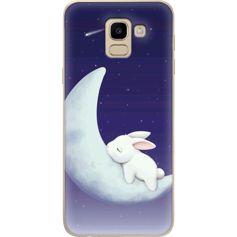 Чехол U-print Samsung J600 Galaxy J6 2018 Moon Bunny