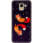 Чехол U-print Samsung J600 Galaxy J6 2018 Fox-Astronauts