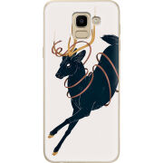 Чехол U-print Samsung J600 Galaxy J6 2018 Black Deer