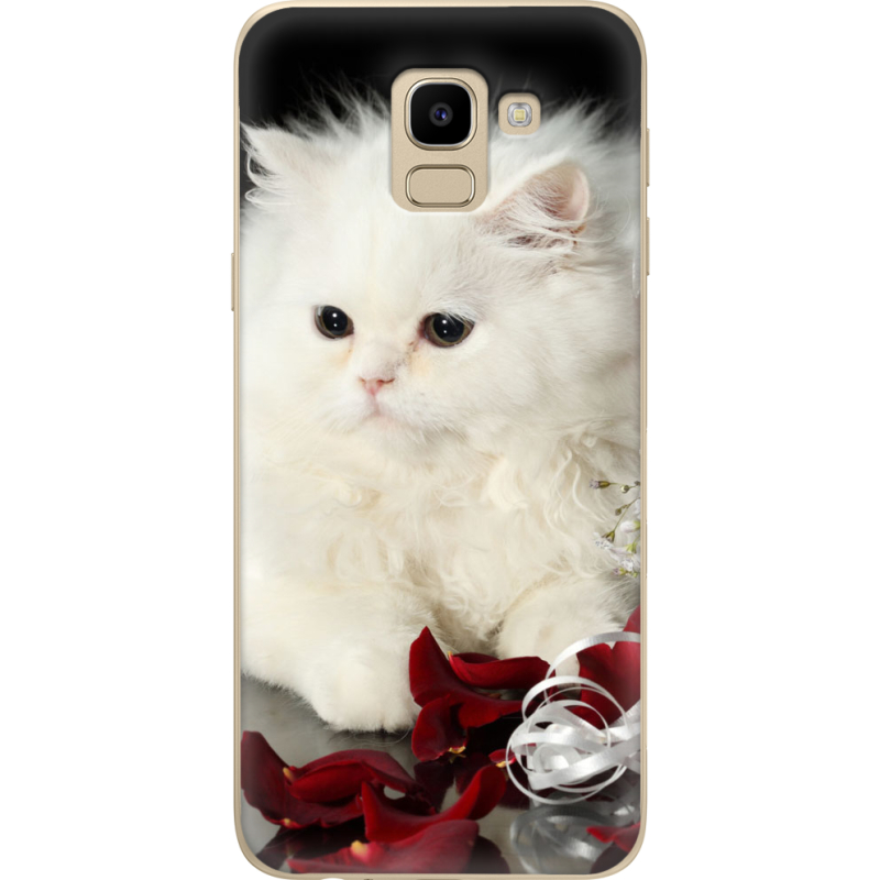 Чехол U-print Samsung J600 Galaxy J6 2018 Fluffy Cat