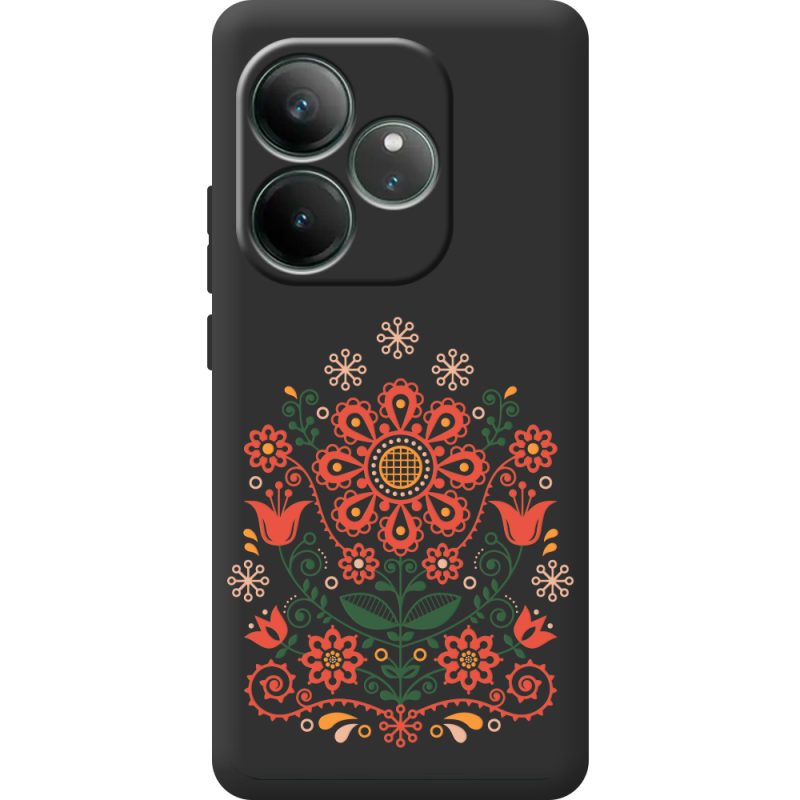 Чорний чохол BoxFace Realme GT Neo 6 Ukrainian Ornament