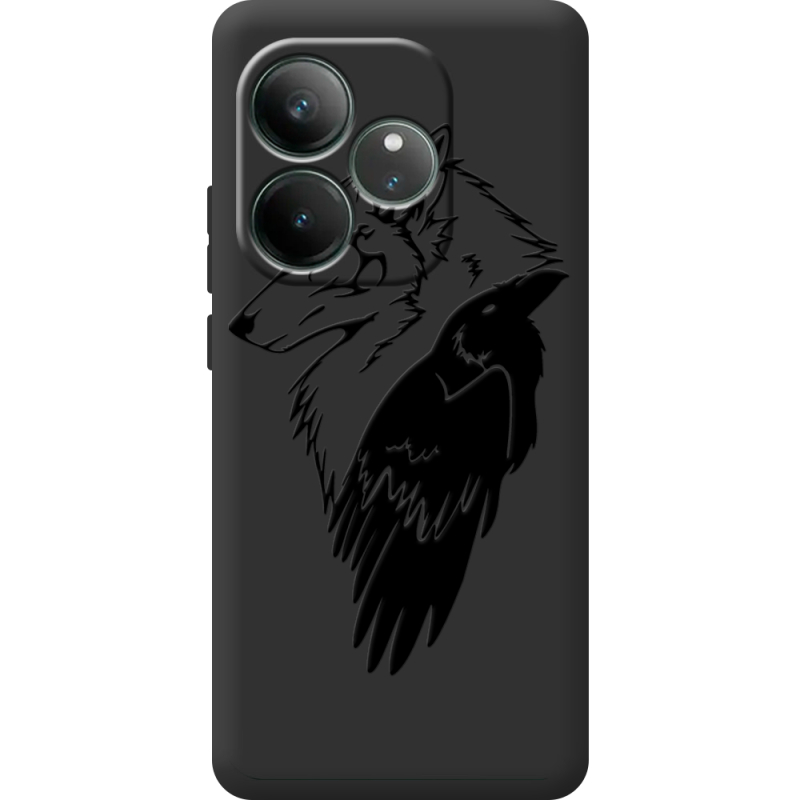 Чорний чохол BoxFace Realme GT Neo 6 Wolf and Raven