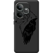 Чорний чохол BoxFace Realme GT Neo 6 SE Wolf and Raven