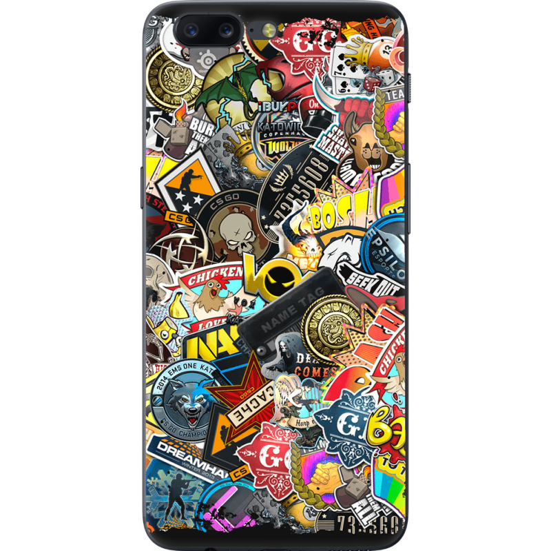 Чехол U-print OnePlus 5 CS:Go Stickerbombing