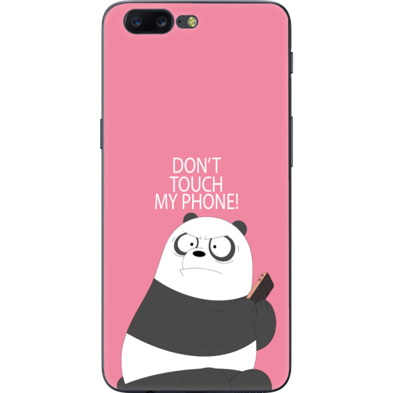 Чехол U-print OnePlus 5 Dont Touch My Phone Panda