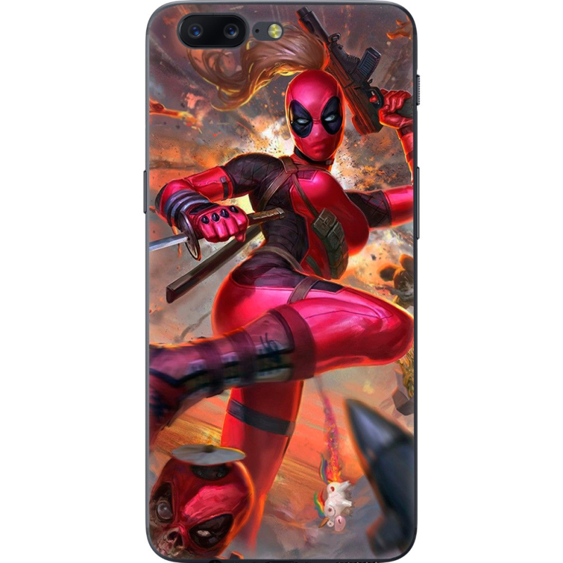 Чехол U-print OnePlus 5 Woman Deadpool