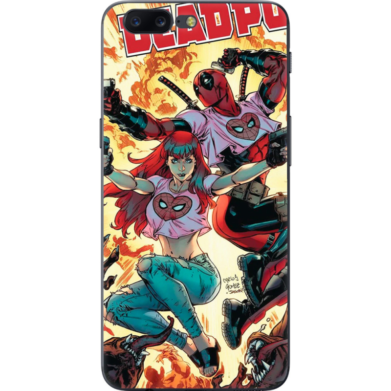 Чехол U-print OnePlus 5 Deadpool and Mary Jane