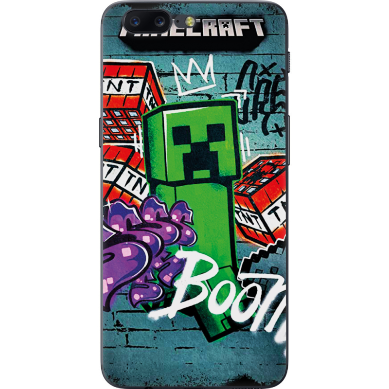 Чехол U-print OnePlus 5 Minecraft Graffiti