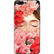 Чехол U-print OnePlus 5 Girl in Flowers