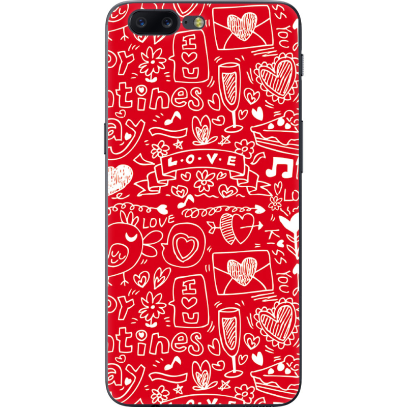 Чехол U-print OnePlus 5 Happy Valentines