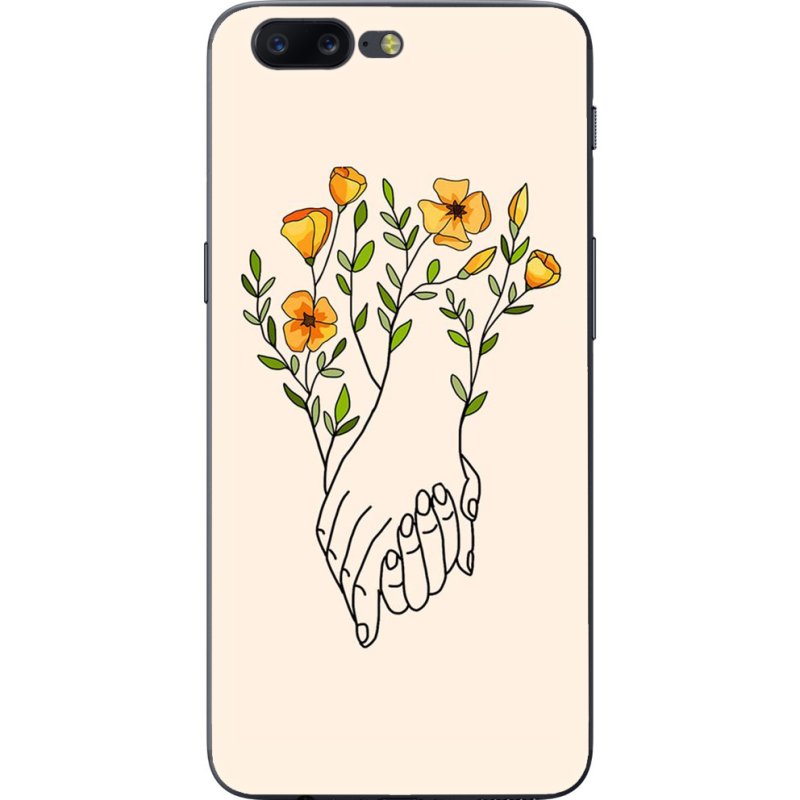 Чехол U-print OnePlus 5 Flower Hands