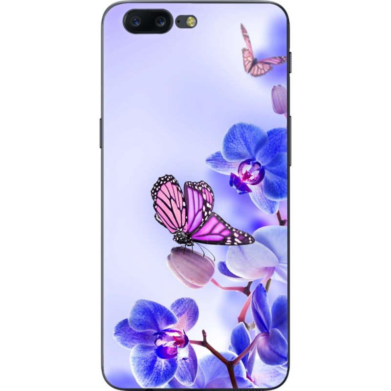 Чехол U-print OnePlus 5 Orchids and Butterflies