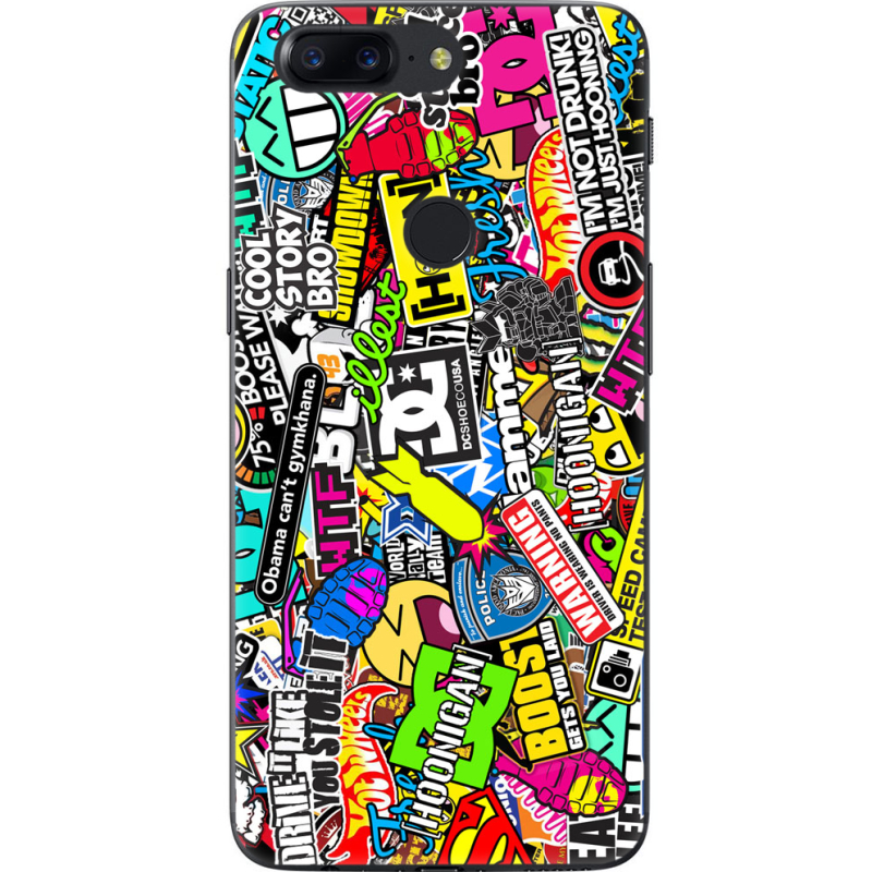 Чехол U-print OnePlus 5T Multicolored Inscriptions