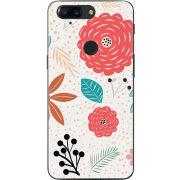 Чехол U-print OnePlus 5T Line Flowers