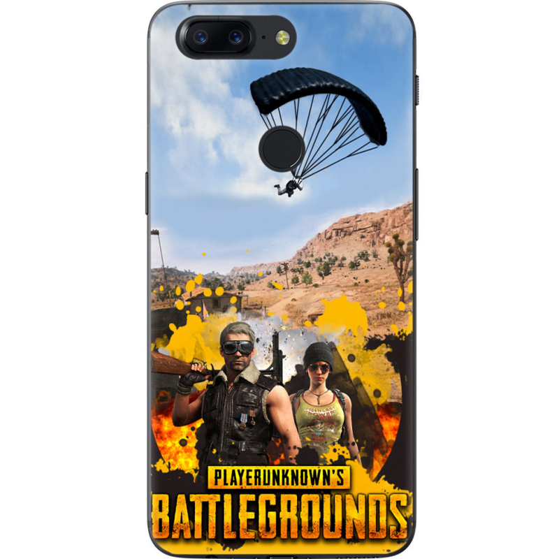 Чехол U-print OnePlus 5T Pubg parachute