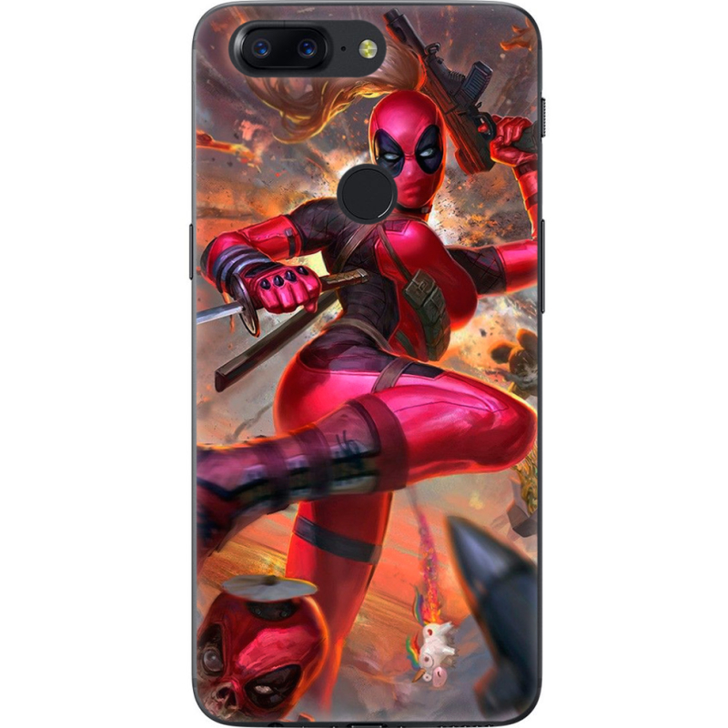 Чехол U-print OnePlus 5T Woman Deadpool